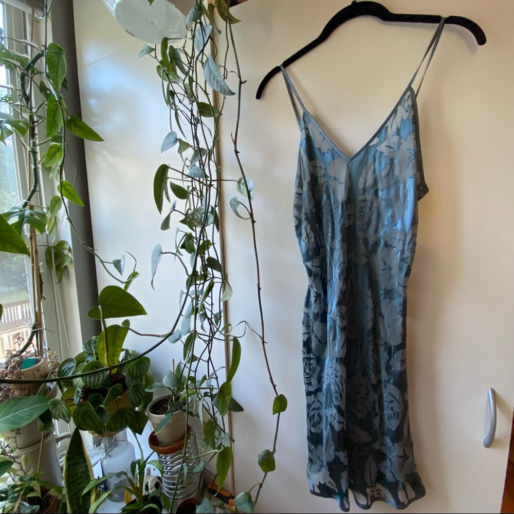 vintage blue nightgown slip